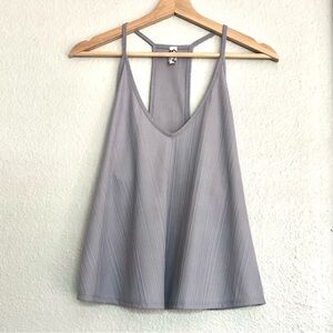NWOT Free People Gray Ribbed V-Neck Cami Tank